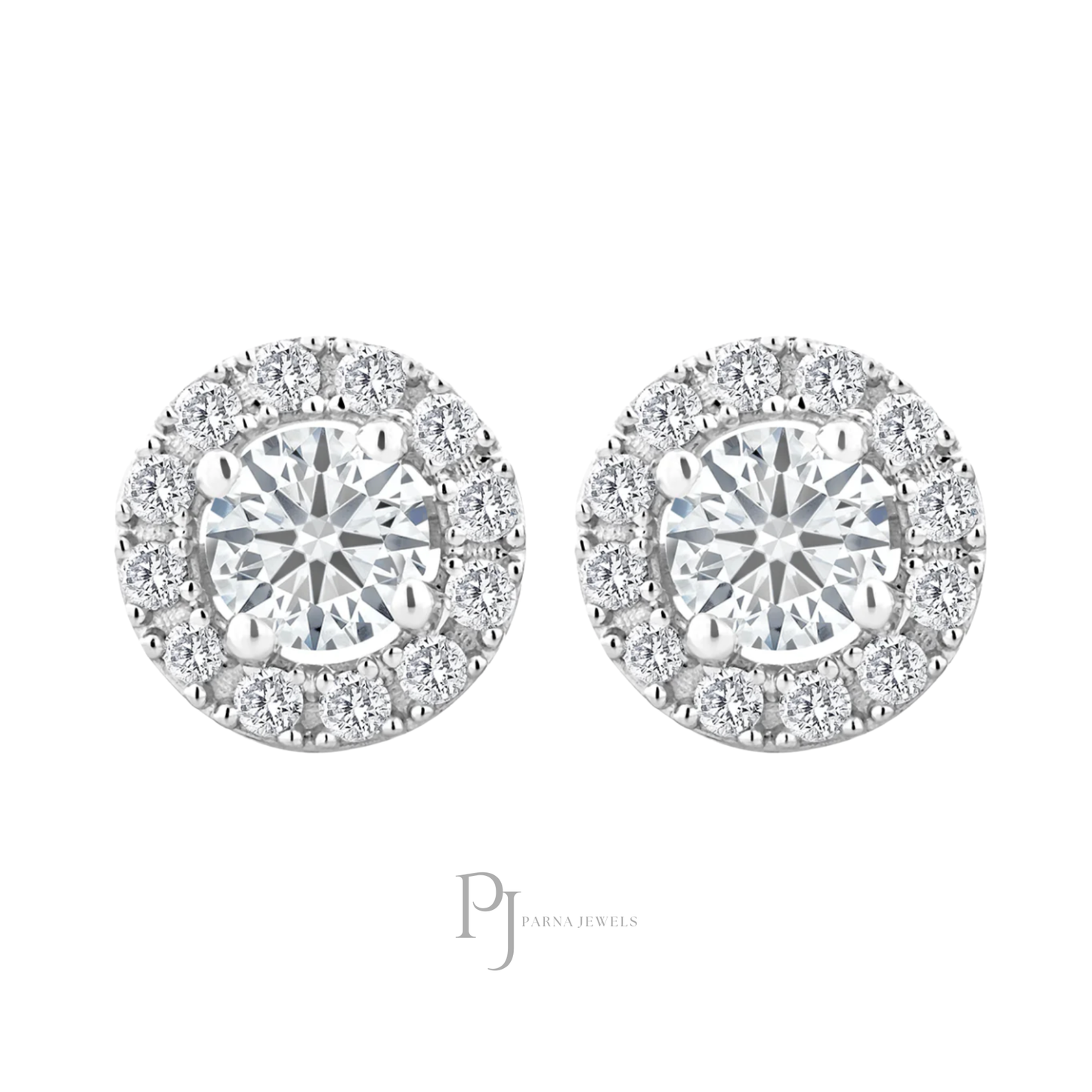 Halo Lab Diamond Earrings