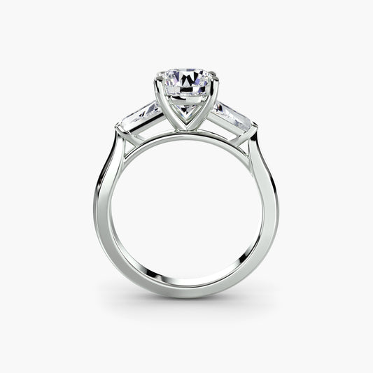 Three-Stone Ring (Baguette Side Stones)